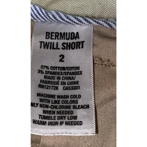 Aeropostale Bermuda Shorts Twill Womens Size 2 Khaki - Picture 4 of 4
